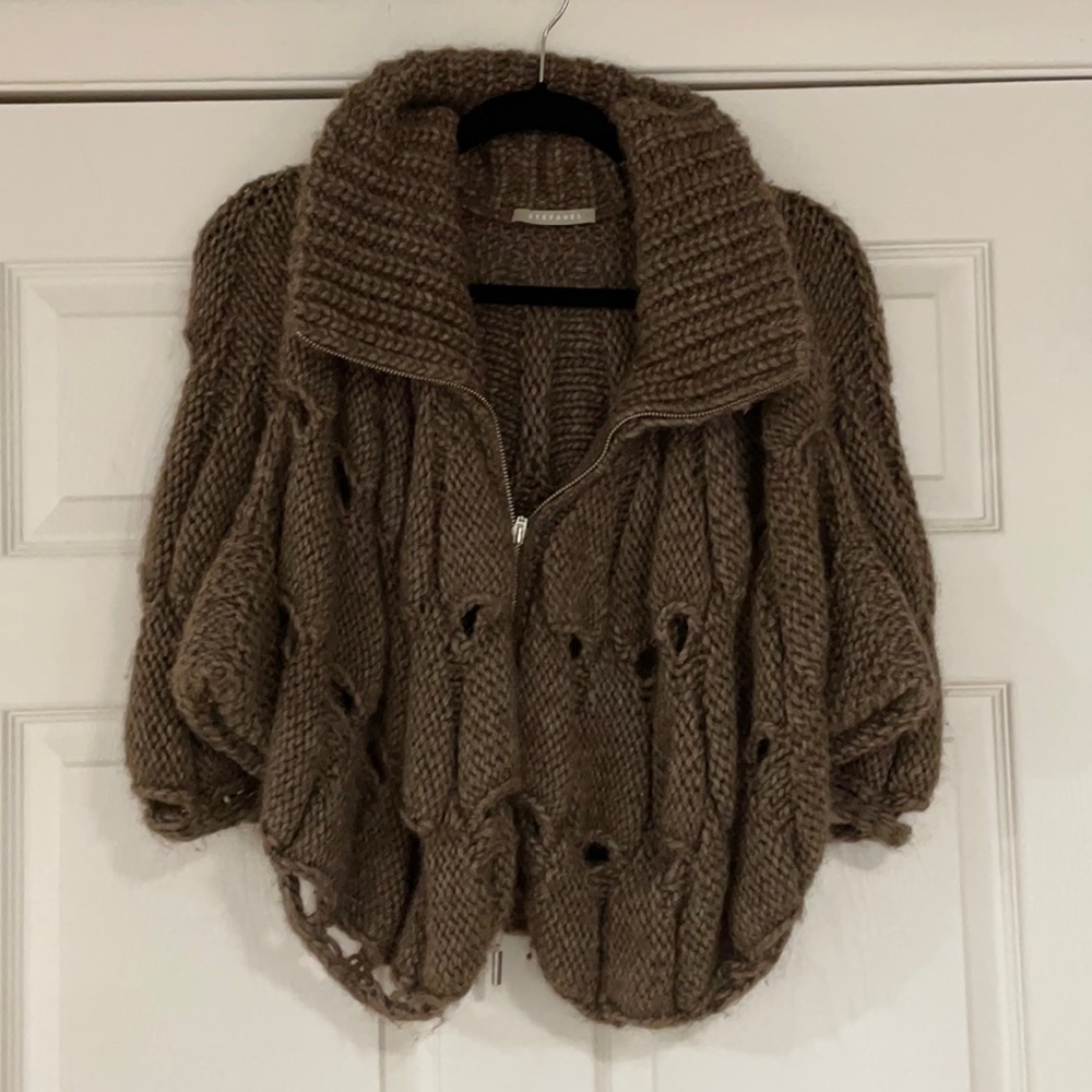 Stefanel knit bolero cape Italy OS